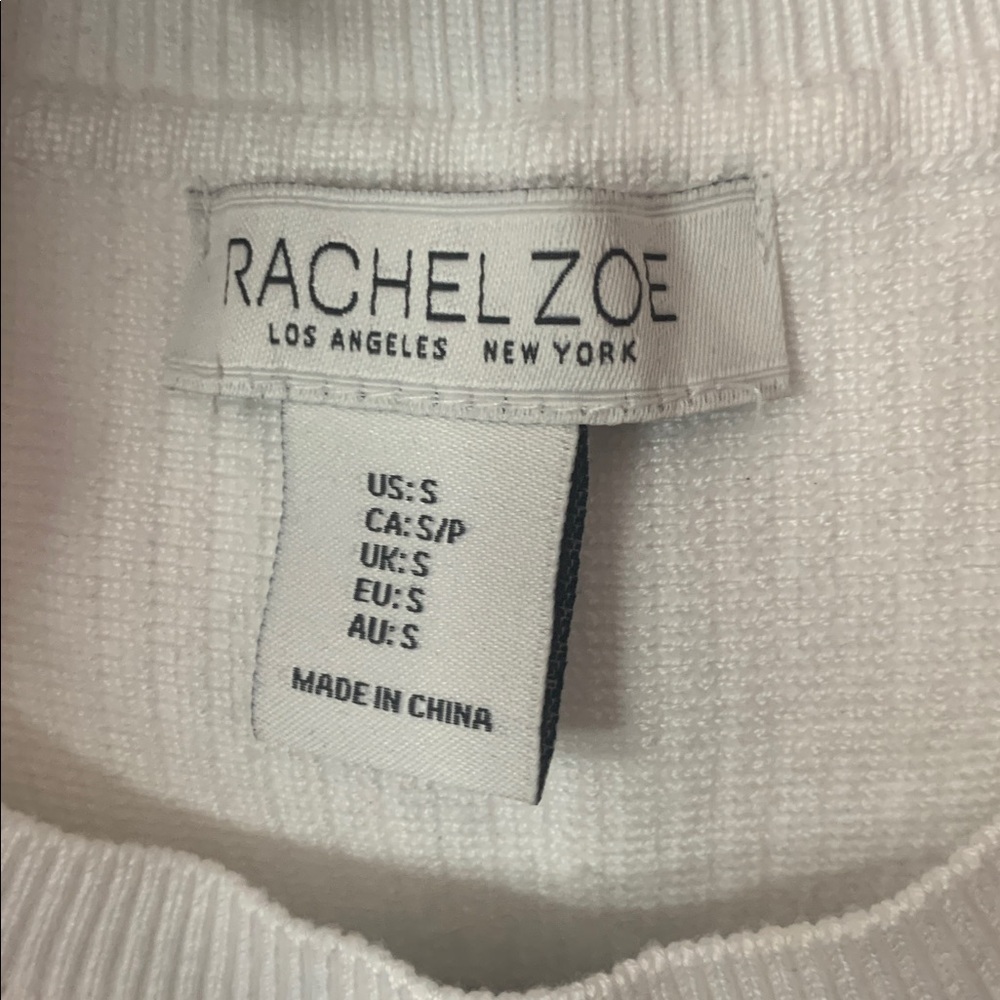 Rachel Zoe Ribbed Top White - Picture 2 of 7